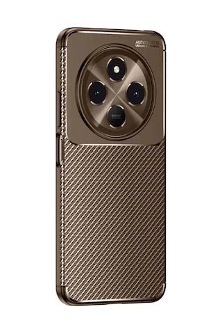 Uryport Tecno Spark 30c Kılıf Auto Focus Karbon Kapak - Kahverengi