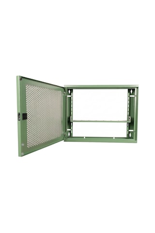 Alfafonet Wifi Box 450 Duvar Tipi Modem Ve Wifi Kutusu 450x120x350 Mm Yeşil Perfore Metal Kapak Montajlı
