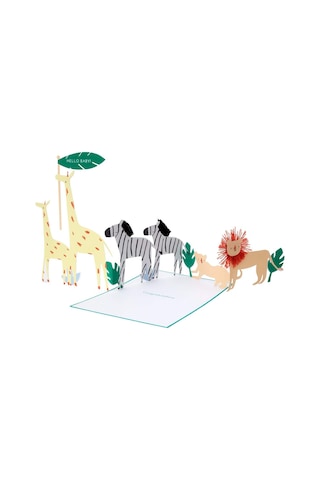 Meri Meri - Safari Concertina Card - Safari Tebrik Kartı