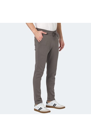 Slazenger BLAZEWAY Erkek Cepli Dar Paça Koyu Gri Eşofman Altı