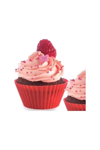 Bybirgül Kırmızı 18 Li Silikon Mini Kek Kalıbı ,muffin ,browni