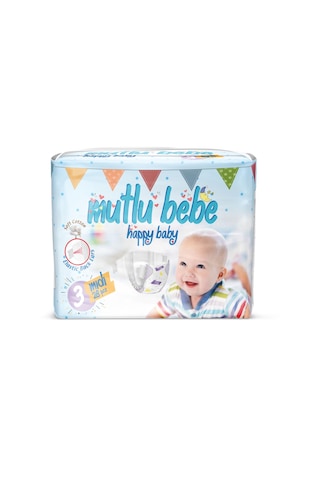Mutlu Bebe Bebek Bezi 3 Numara Midi 28 Adet
