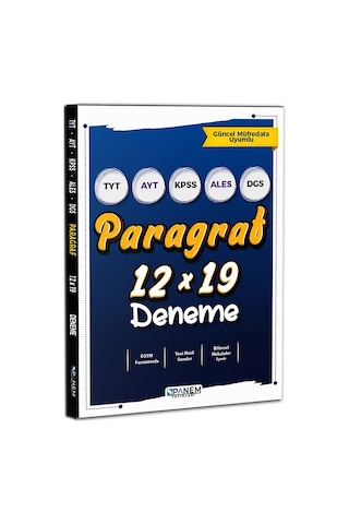 PARAGRAF 12X19 DENEME TAMAMI ÇÖZÜMLÜ PARAGRAF 12X19 DENEME TAMAMI ÇÖZÜMLÜ