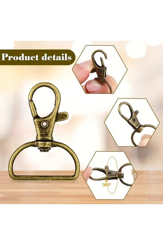 Fochsia 56 Parça Çanta Aparatı Seti 14 Antik Bronz Anahtarlık 21 D Halkası 21 Sürgülü Kulp