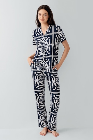 Arnetta Kadın Siyah Gömlek Pijama Takım Siyah