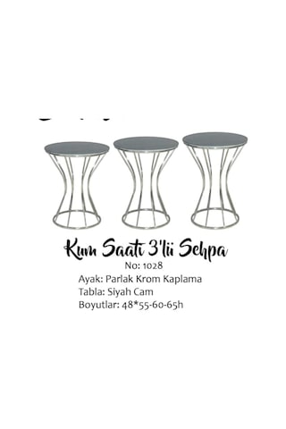 Brc Kum Saati Zigon Düz Siyah Model Temper Cam Metal Transmisyon