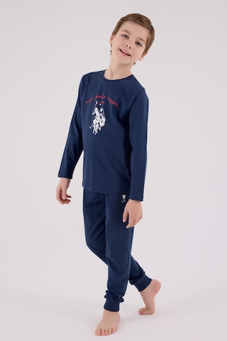 U.S. Polo Assn. U.s. Polo Assn Erkek Çocuk Mavi Pijama Takımı Us2233-c-v1