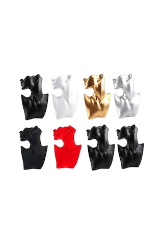 Trendooze Vitrin Tutucu Stilia-l Siyah Sergileme Reçine Reçine Mücevher Malzeme L+siyah Kolye Dy