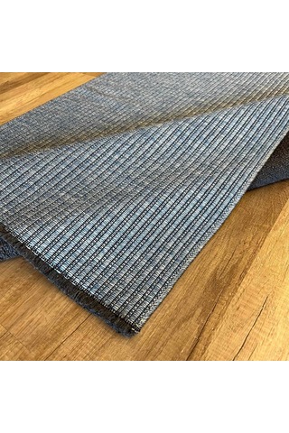 Hoom Rugs Mirel 7310 Mavi Kaymaz Pamuklu Dekoratif Kilim
