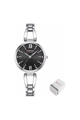 Curren 9092 Quartz Kadin Kol Saati Orjinal Kutusunda -siyah Renk Kadran Gümüş