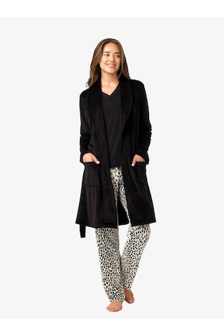 Blackspade Kadın Polar Sabahlık 52222 - Siyah