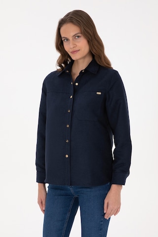 U.s. Polo Assn. Kadın Lacivert Gömlek Desenli 50317242-vr033 Lacivert