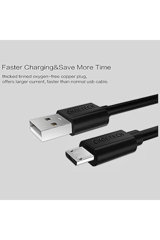 Choetech Smt0009-BK-V2 2.4A Micro USB Hızlı Şarj Ve Data Kablosu 100 CM