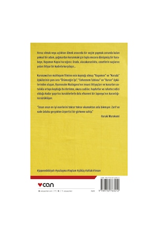 Raşomon ve Diğer Öyküler - Ryunosuke Akutagava - Can Yayınları