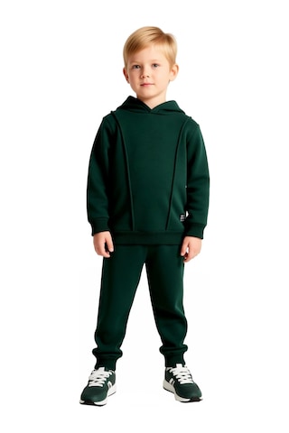 Ersefa Erkek Çocuk İki Parçalı Kapüşonlu Sweatshirt Ve Eşofman Takımı Gü Petrol