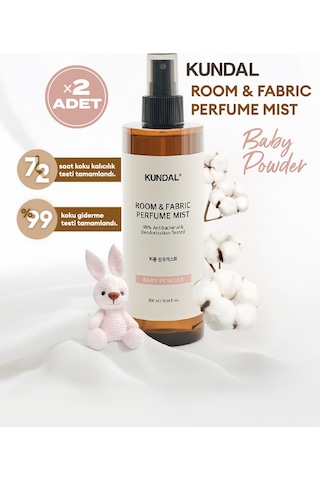 Oda Ve Kumaş Kokusu Kundal Room & Fabric Perfume Mist Baby Powder 300 Ml Pudra