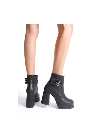 Papuçcity Sprs 02982 Kadın 9,5 Cm Platform Topuklu Bot 001