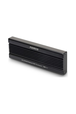 Fideco USB 3.1 Gen2 Type-C to M.2 PCIe NVMe SSD Harddisk Kutusu Siyah
