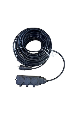 20 Metre 3 Lü Kauçuk Seyyar Uzatma Kablosu 3x2.5 Mm 0.1 M