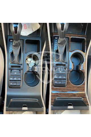 Hyundaı Tucson 2015 / 2020 Koyu Meşe Özel Ahşap Desen Full Set Torpido Konsol Kaplama