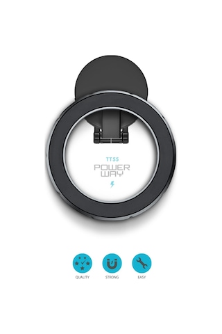 Powerway Tt55 Mıknatıslı Araç İçi Yapışkanlı Magsafe Destekli Telefon Tutucu