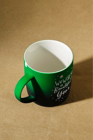 Karaca New Year Yılbaşı  Yeşil 350 ml Soft Touch Kupa