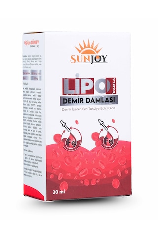 Sunjoy Lipo Demir İçeren Takviye Edici Gıda 30 ML