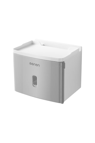 Suofeng Gri Modern Duşakabin Kağıt Dispenseri - Abs Malzeme, Seffaf Pencere, Yay Kilit Ve Zımba Sahnesi - Zımba İle Kolay Kurulum