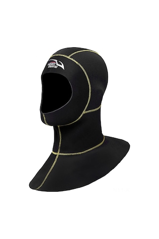 Kosona 3mm Kalın Neopren Dalış Şapka: Kışın Isı Sağlar, Su Altı Sporları İçin Esnek Ve Isı Tutucu - Sarı Çizgili M Boyu