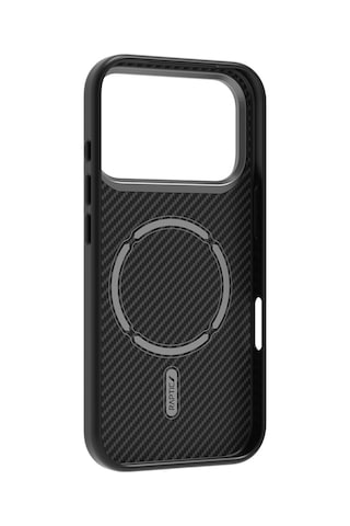 Iphone Uyumlu 17 Pro Max Kılıf M-safe Şarjlı 600d Metal Kamera Çerçeveli Raptic Aramid Fiber Serisi Siyah Siyah