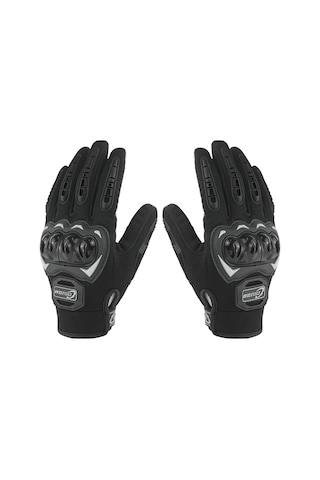 Konesam Erkek Ve Kadın Motosiklet Eldiveni - Kaymaz, Nefes Alabilir, Dokunmatik Uyumlu, Eklem Koruma, Siyah, M Boy