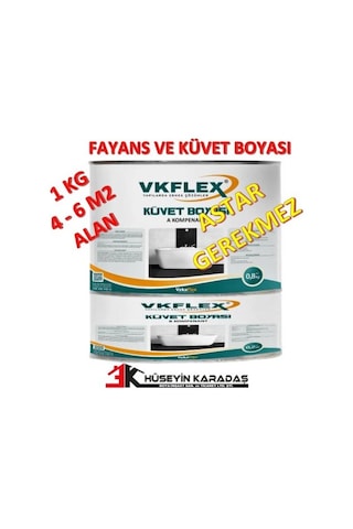 VKFLEX FAYANS VE KÜVET BOYASI POLİÜRETAN BEYAZ 1 KG SET VKFLEX FAYANS VE KÜVET BOYASI POLİÜRETAN BEYAZ 1 KG SET