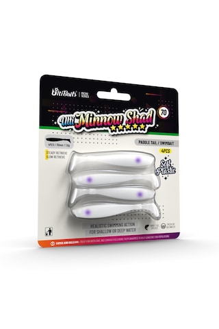 Ulti Baits Minnow Shad Silikon Balık 70mm 1,6gr 4 Adet, Ub-c16