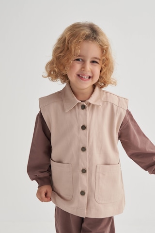Cigit Gabardin Yelek 2-7 Yaş Bej Bej