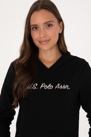 U.S. Polo Assn. Kadın Siyah Kapüşonlu Sweatshırt 50313559-VR046