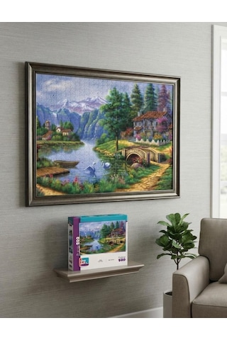 Eski Dünya Haritası Ve Güne Merhaba İkili Set - 1000 + 500 Parça İkili Puzzle Seti