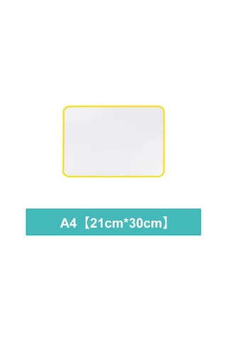 Snapbuy Çift Taraflı Mıknatıslı A4 Yazı Tahtası - Masaüstü Mesaj Panosu, Çocuklar İçin Eğitim Ve Çizim Tahtası Sarı