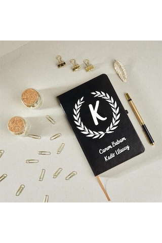 Babaya Özel Deri Kaplı Defter