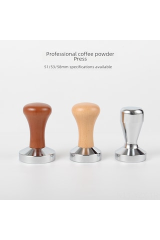 Yaozixa Kahve Tamamlama Aleti: Ahşap Kollü Metal Tamper, 51mm/58mm Seçenekli, Dayanıklı, Profesyonel Kahve Hazırlama Gereci Açık Ahşap, Metal Kaplama, 51mm Diğer