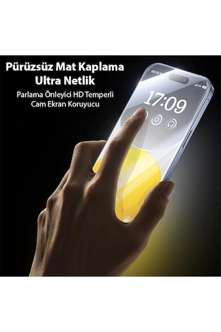 Baseus Crystalline Apple, Uyumlu iPhone 15 Hd Tempered Full Koruma Cam Ekran Koruyucu- 5775
