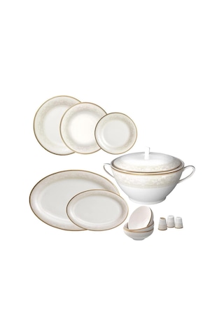 Jumbo New Oscar 60 Parça 12 Kişilik Yemek Takımı - Outlet