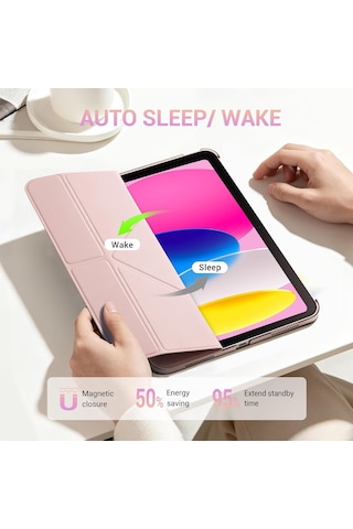 Cisteen Apple iPad Uyumlu A16 2025 10.9 11.nesil Kılıf Kalemlikli Standlı Sağlamtablet Kılıfı Kapaklı Kılıf