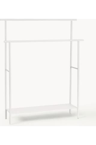 Dora Raflı Metal Banyo Havlu Ve Bornoz Askılığı Beyaz