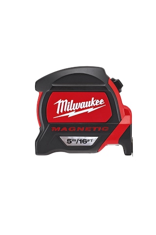 Milwaukee Ağır Hizmet Tipi Manyetik Şerit Metre 5m/16ft T48227216