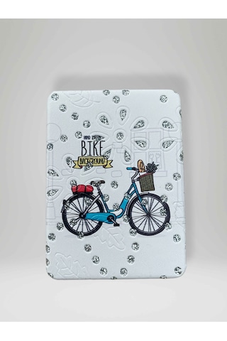 Işıltılı Bisiklet Temalı Çift Taraflı Cep Çanta Makyaj El Aynası 6cm X 9,5cm Kod:32