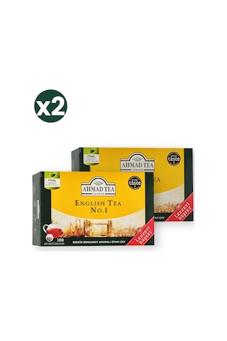 Ahmad Tea English Tea No.1 100'lü Demlik Poşet 2'li Ekonomik Paket Toplam 200 Demlik Poşet