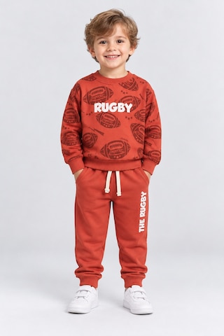 Ahengim Erkek Çocuk Rugby Topu Baskılı Pamuklu Sweatshirt Ve Pantolon Eşofman Takımı Ak119 Turuncu Ahengim Erkek Çocuk Rugby Topu Baskılı Pamuklu Sweatshirt Ve Pantolon Eşofman Takımı Ak119 Turuncu
