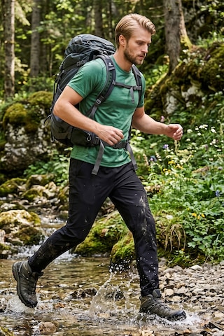Buratti Normal Kalıp Lastikli Bel Düz Paça Trekking Pantolon Erkek Pantolon 693159 Siyah