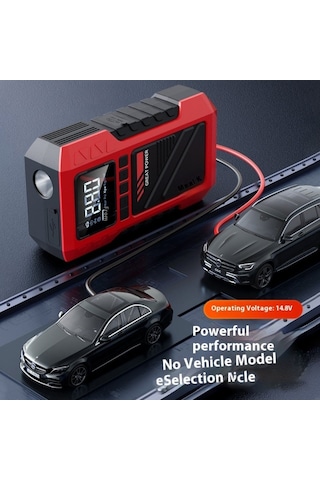 10.000 Mah Bataryalı 150 Psı Akü Takviyeli Kompresörlü Hava Pompası-1671