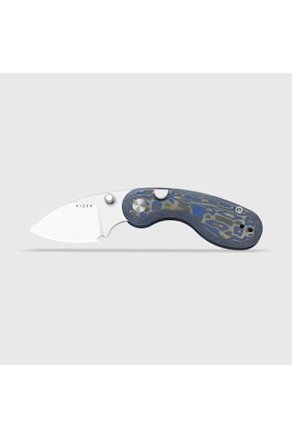 Kizer Microbe Kizer Button Liner Lock Micarta With Vortex Pattern 14c28n Kizerv 2742a6 Kamp Çakısı Kum